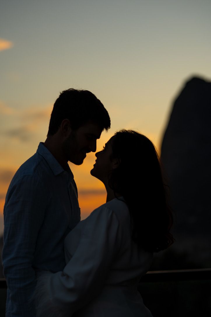 Maria Isabella e Eric ao entardecer